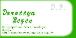 dorottya mezes business card